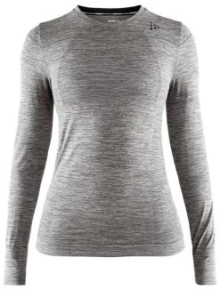 Craft Fuseknit Comfort Round Neck Long Sleeve Women -Winkel Voor Ski-uitrusting craft fuseknit comfort round neck long sleeve women dark grey melange xs dark grey melange 0