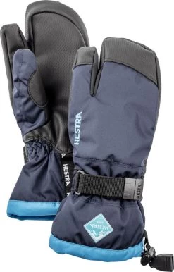 Hestra Gauntlet CZone Jr -3 Finger -Winkel Voor Ski-uitrusting hestra gauntlet czone jr 3 finger dark navy turquoise 3