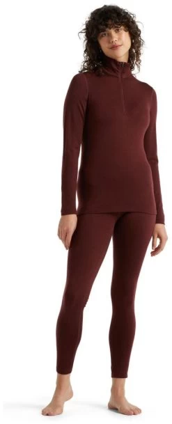 Icebreaker 260 Tech Long Sleeve Half Zip Women's -Winkel Voor Ski-uitrusting icebreaker 260 tech long sleeve half zip women espresso xs espresso 1
