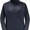 Jack Wolfskin New Haven Half Zip Women's -Winkel Voor Ski-uitrusting jack wolfskin new haven half zip women night blue 0 1
