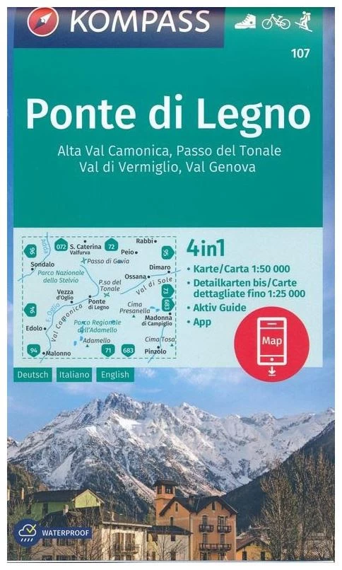 Kompass Wandelkaart 107 Ponte Di Legno 3 Kompass Wandelkaart 107 Ponte Di Legno