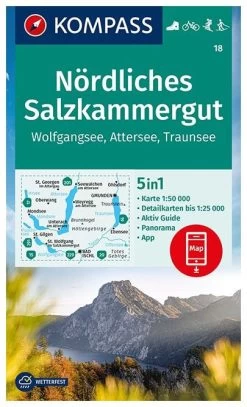 Kompass Wandelkaart 18 Nordliches Salzkammergut