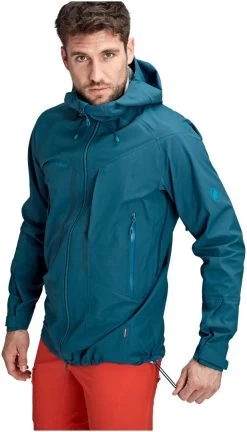 Mammut Masao Hardshell Hooded Jacket Men -Winkel Voor Ski-uitrusting mammut masao hs hooded jacket wing teal s wing teal 1