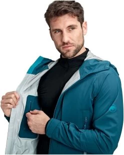 Mammut Masao Hardshell Hooded Jacket Men -Winkel Voor Ski-uitrusting mammut masao hs hooded jacket wing teal s wing teal 2