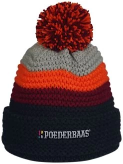 Poederbaas Beanie Short Band Stripes -Winkel Voor Ski-uitrusting poederbaas beanie short band stripes black orange blue grey 3 1
