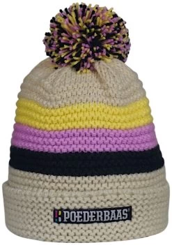 Poederbaas Beanie Short Band Stripes -Winkel Voor Ski-uitrusting poederbaas beanie short band stripes grey yellow blue black 7 1