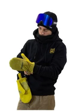 Poederbaas Freeride Mitten -Winkel Voor Ski-uitrusting poederbaas freeride mitten leather s m leather 3